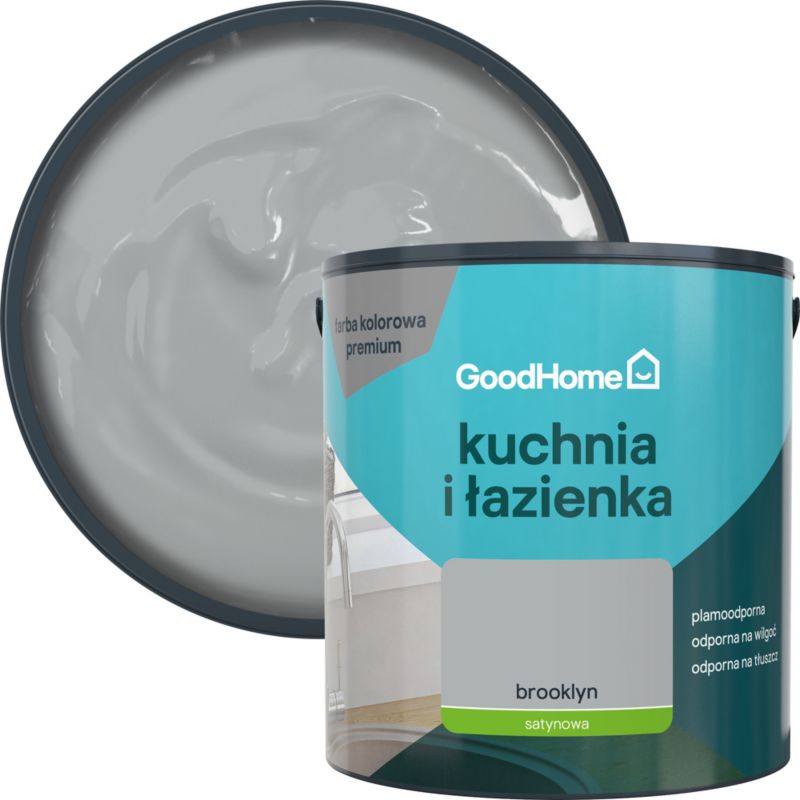 GoodHome køkken- og badeværelsesmaling Brooklyn 2,5 l – pletresistent og hurtigtørrende