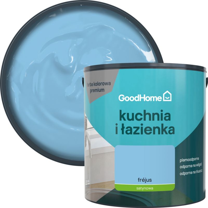 GoodHome Fréjus pletresistent maling til køkken og badeværelse, 2,5 l