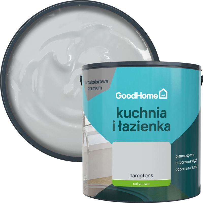 GoodHome plamemodstandsdygtig maling til køkken og badeværelse hamptons 2,5 l