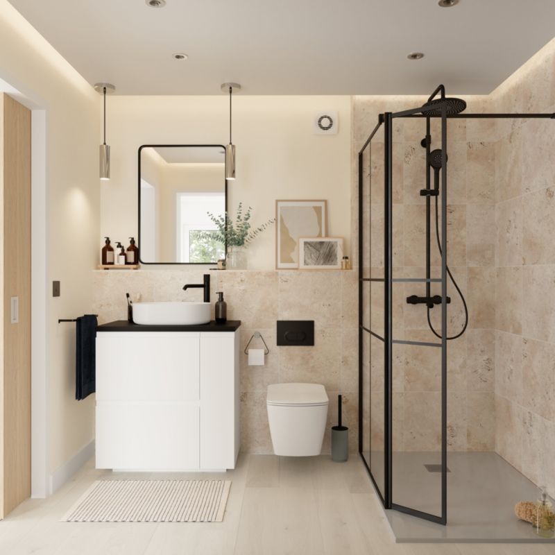 GoodHome Juneau pletresistent maling til køkken og badeværelse 1 l