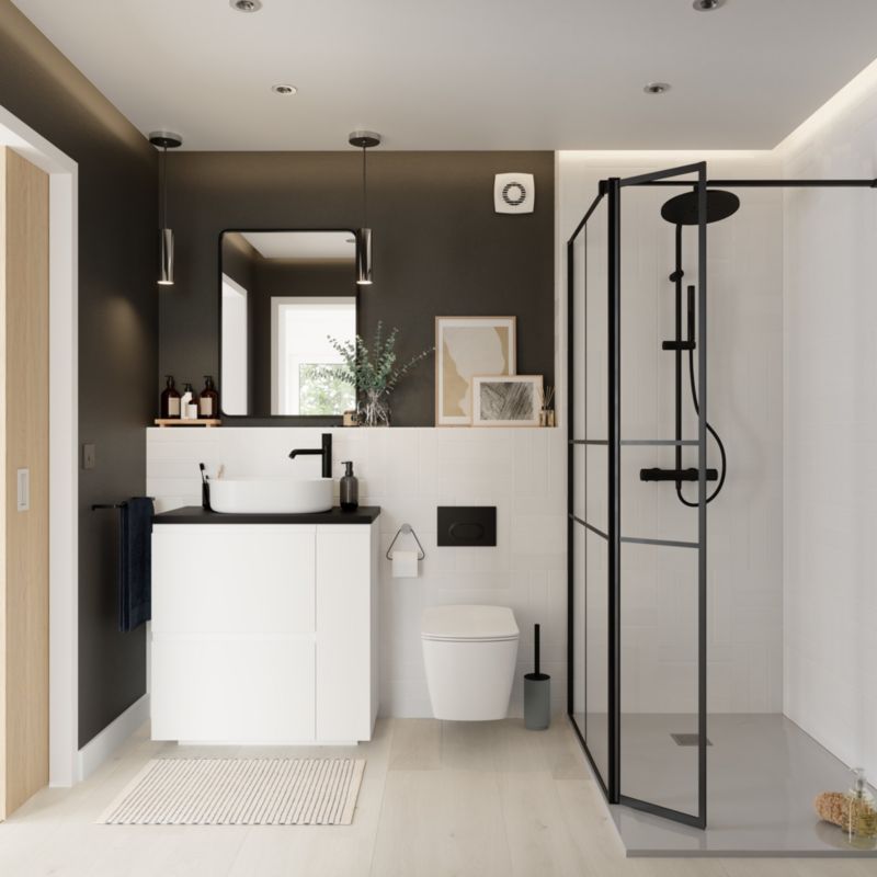 GoodHome Liberty plamemodstandsdygtig maling til køkken og badeværelse 1 l