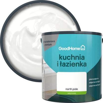 GoodHome pletresistent maling til køkken og badeværelse North Pole 2,5 l