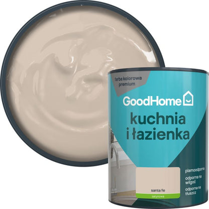 GoodHome Santa Fe pletbestandig maling til køkken og badeværelse 1 l