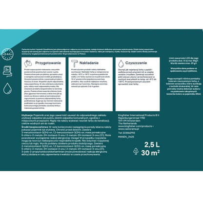 GoodHome pletresistent maling til køkken og badeværelse Toronto 2,5 l