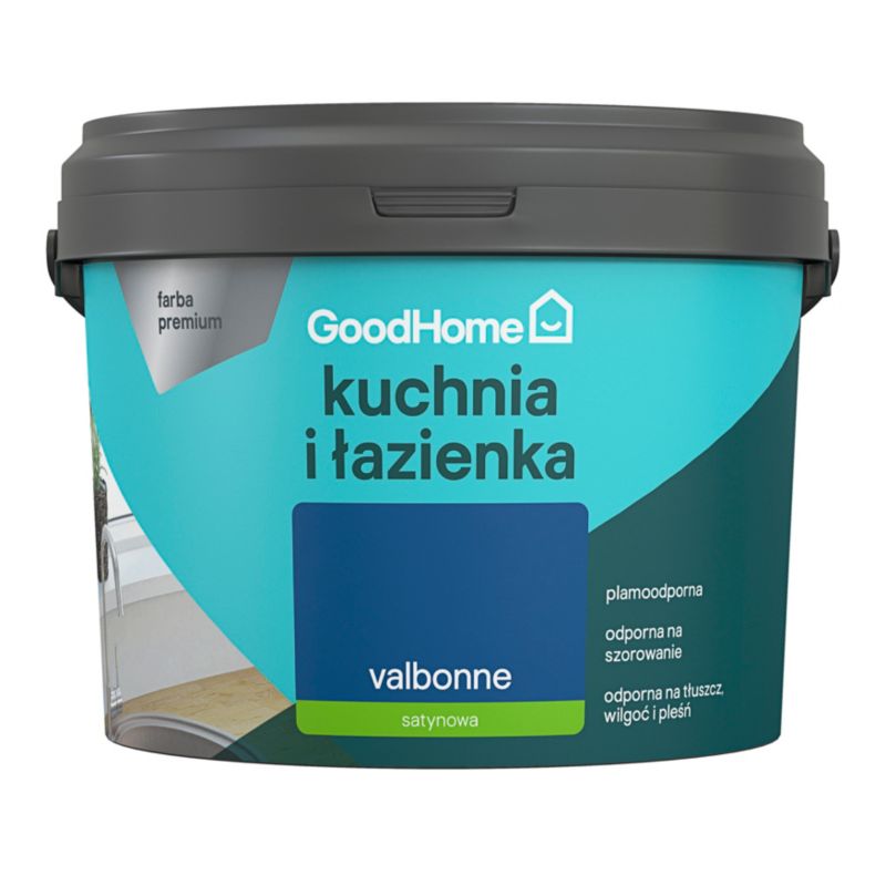 GoodHome plamemaling til køkken og badeværelse Valbonne 2,5 l