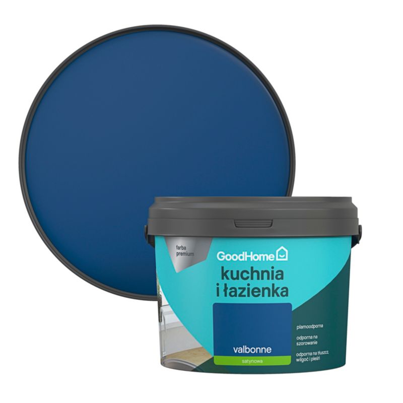 GoodHome plamemaling til køkken og badeværelse Valbonne 2,5 l