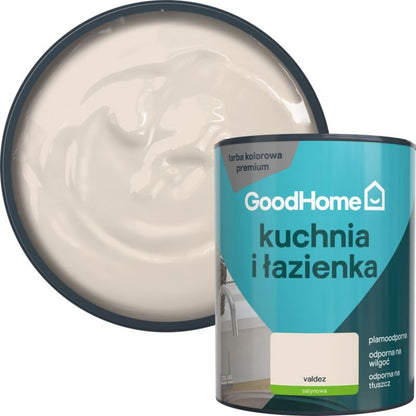 GoodHome Valdez pletbestandig maling til køkken og badeværelse 1 l