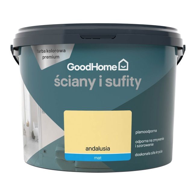 GoodHome Premium pletresistent maling til vægge og lofter Andalusia 2,5 l