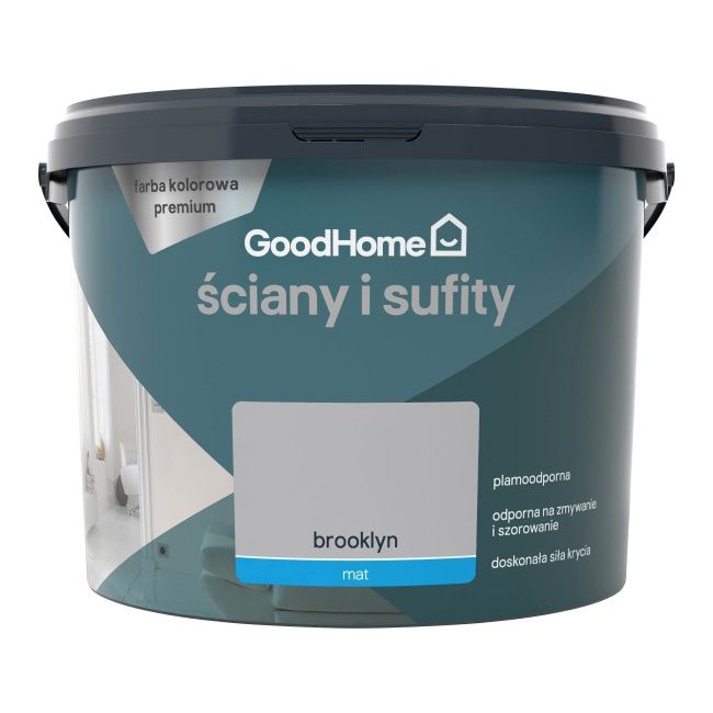 GoodHome Premium pletresistent maling til vægge og lofter Brooklyn 2,5 l