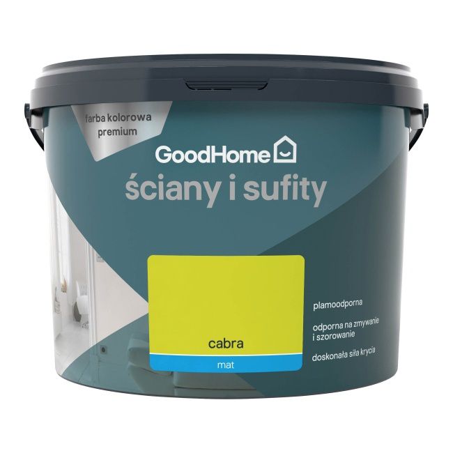 GoodHome Premium pletbestandig maling til vægge og lofter cabra 2,5 l