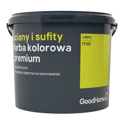 GoodHome Premium plamemodstandsdygtig maling til vægge og lofter cabra 5 l