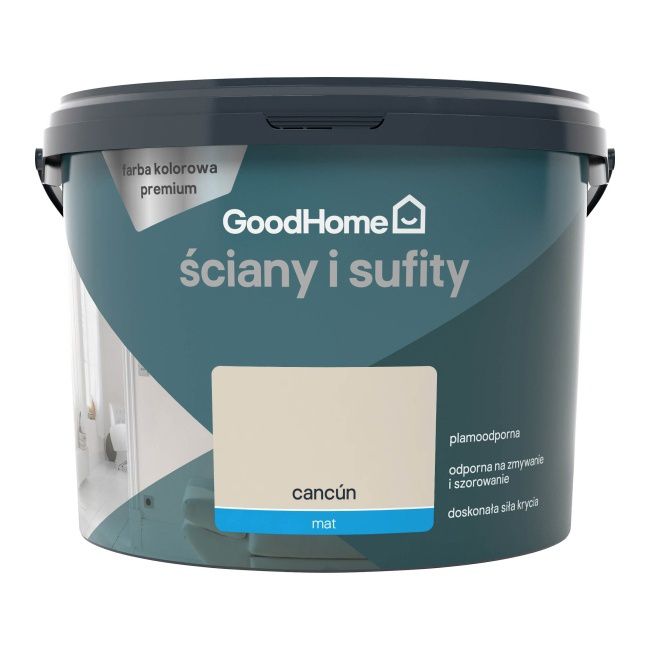 GoodHome Premium pletresistent maling til vægge og lofter Cancun 2,5 l