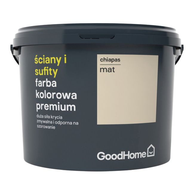 GoodHome Premium pletbestandig maling til vægge og lofter Chiapas 2,5 l