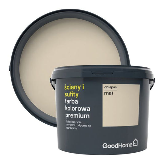 GoodHome Premium pletbestandig maling til vægge og lofter Chiapas 2,5 l