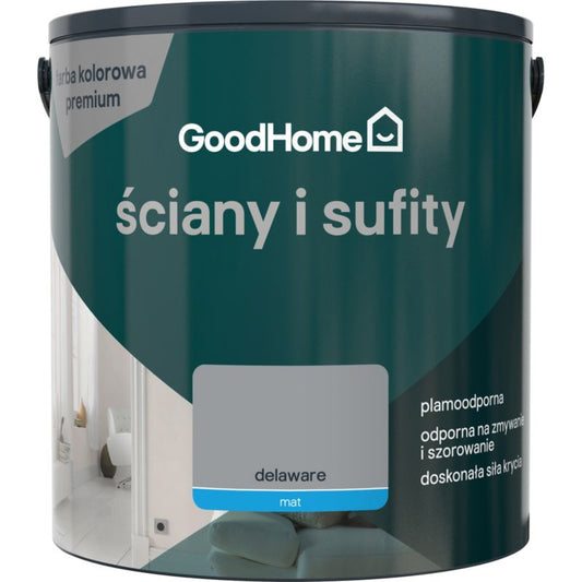 GoodHome Premium pletresistent maling til vægge og lofter Delaware 5 l