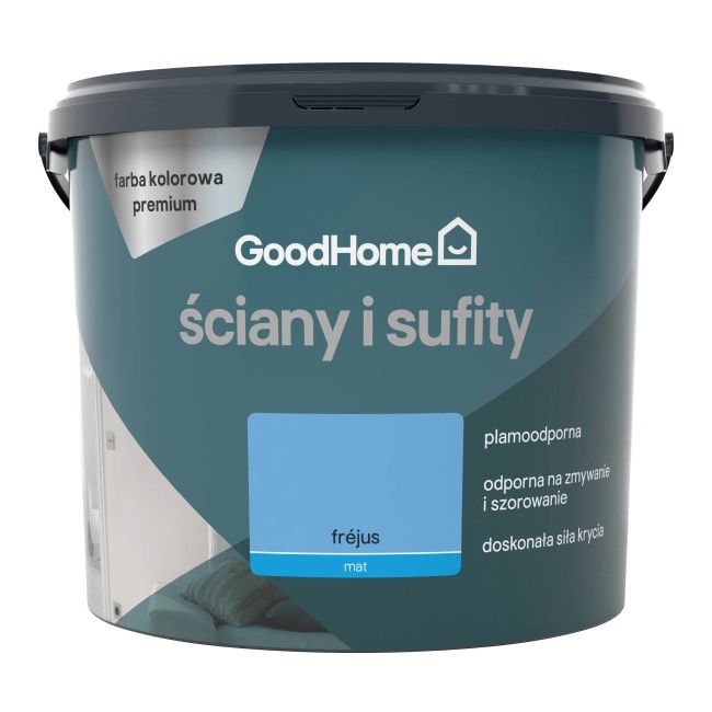 GoodHome Premium pletresistent maling til vægge og lofter frejus 5 l