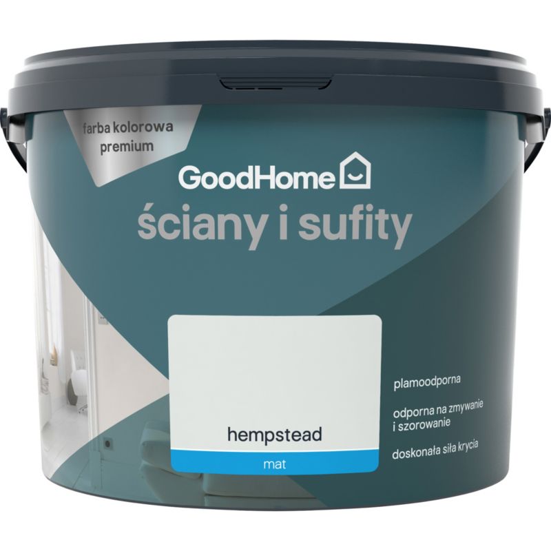 GoodHome Premium pletbestandig maling til vægge og lofter Hempstead 2,5 l