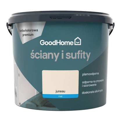 GoodHome Premium pletresistent maling til vægge og lofter Juneau 5 l