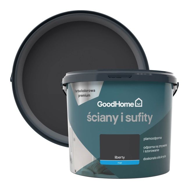 GoodHome Premium pletresistent maling til vægge og lofter liberty 5 l