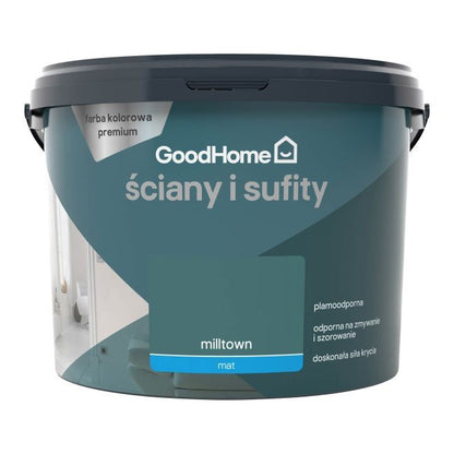 GoodHome Premium pletresistent maling til vægge og lofter Milltown 2,5 l