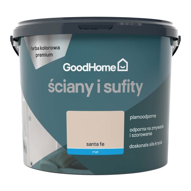 GoodHome Premium pletresistent maling til vægge og lofter Santa Fe 5 l