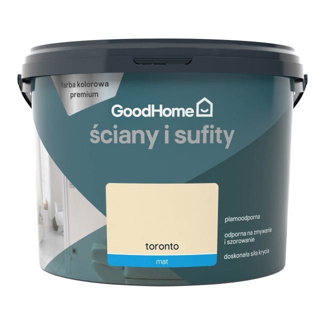 GoodHome Premium pletbestandig maling til vægge og lofter Toronto 2,5 l