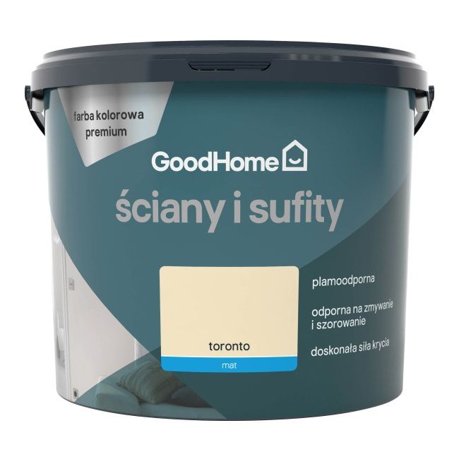 GoodHome Premium pletbestandig maling til vægge og lofter Toronto 5 l