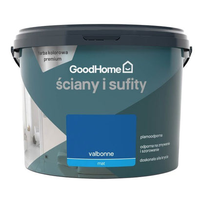 GoodHome Premium pletresistent maling til vægge og lofter Valbonne 2,5 l