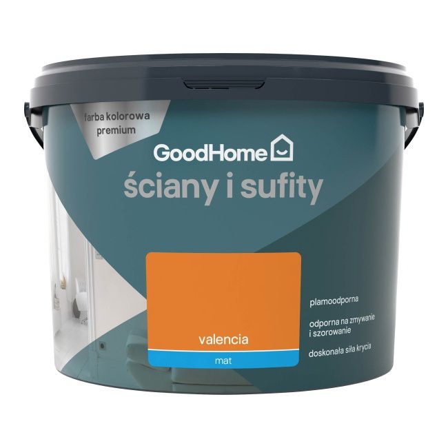 GoodHome Premium pletresistent maling til vægge og lofter Valencia 2,5 l