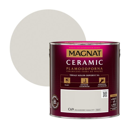 Magnat Ceramic plamemodstandsdygtig maling C69 afdæmpet kalk 2,5 l