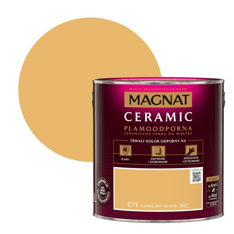 Magnat Ceramic C75 pletresistent maling solskinsafir 2,5 l