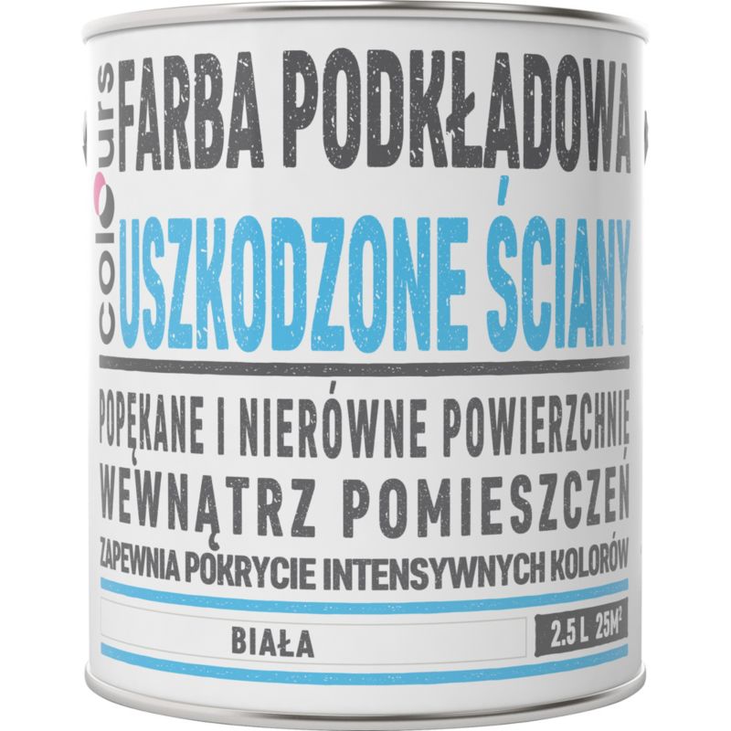 Grundmaling Colours til beskadigede vægge 2,5 l