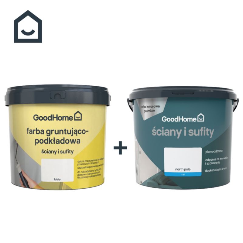 GoodHome Grundmaling til vægge og lofter 5 l