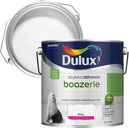 Dulux Szybka Odnowa hvid renoveringsmaling til boiserie 2,5 l