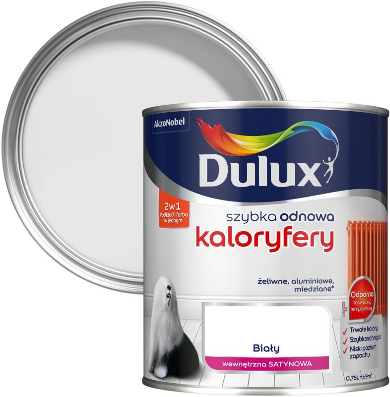 Dulux Szybka Odnowa hvid radiatorrenoveringsmaling 0,75 l