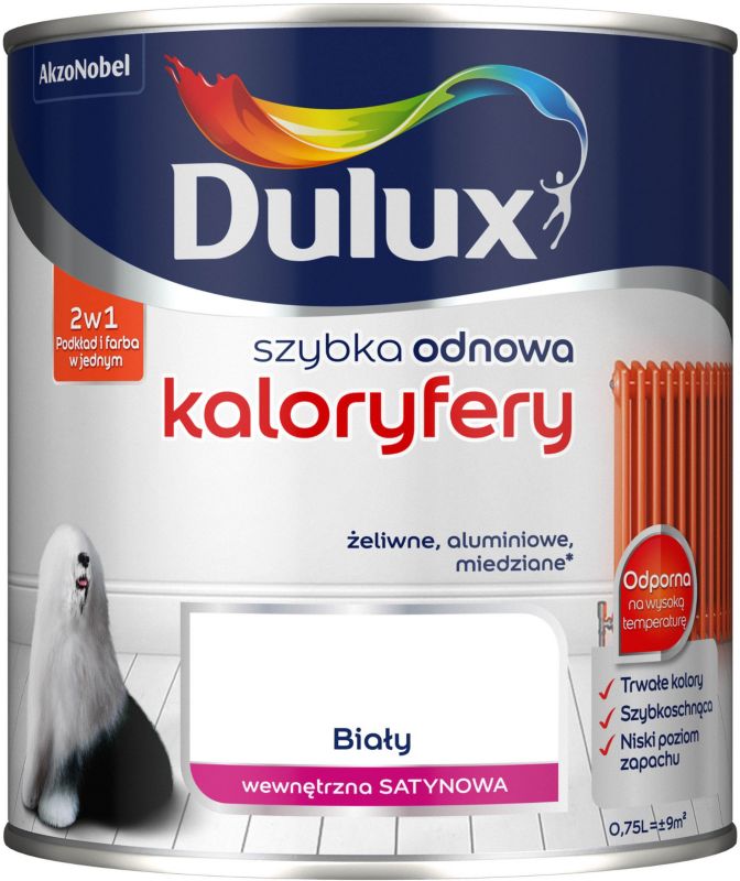 Dulux Szybka Odnowa hvid radiatorrenoveringsmaling 0,75 l