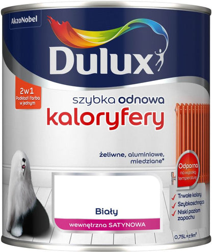 Dulux Szybka Odnowa hvid radiatorrenoveringsmaling 0,75 l