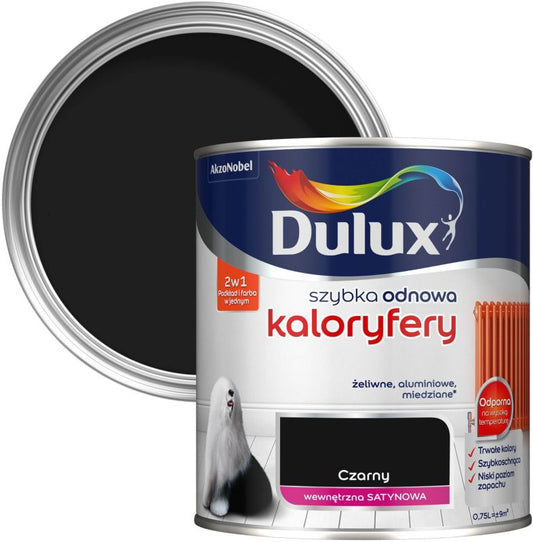 Dulux Szybka Odnowa sort radiatorrenoveringsmaling 0,75 l