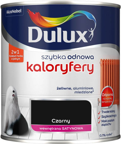 Dulux Szybka Odnowa sort radiatorrenoveringsmaling 0,75 l
