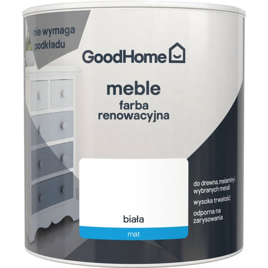 GoodHome Reno renoveringsmaling til møbler hvid 0,5 l