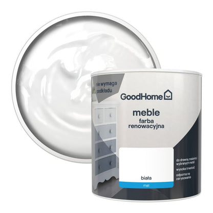 GoodHome Reno renoveringsmaling til møbler hvid 0,5 l