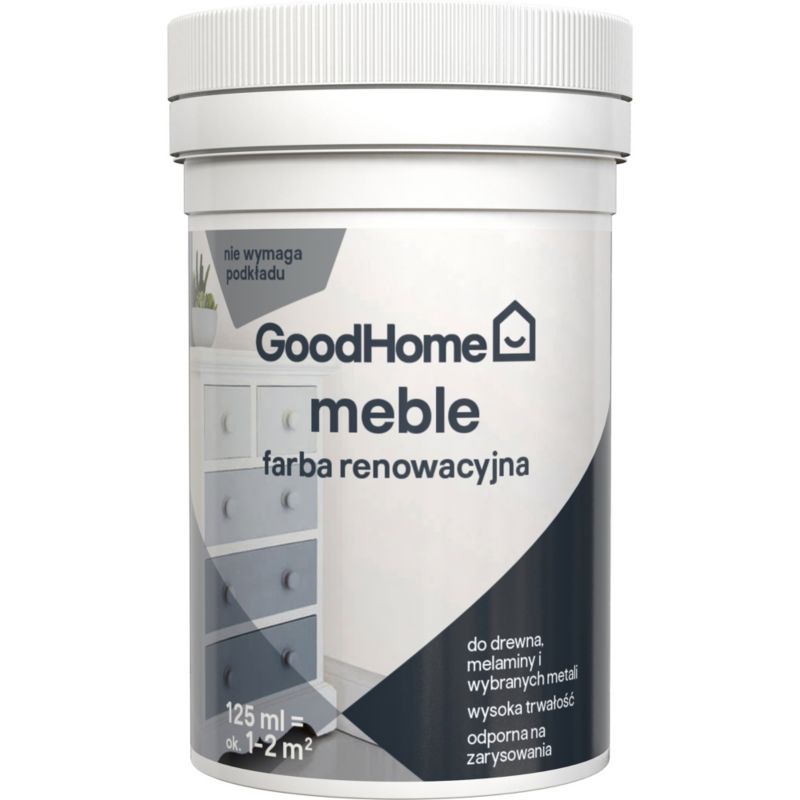 GoodHome Reno Liberty satin renoveringsmaling til møbler 125 ml
