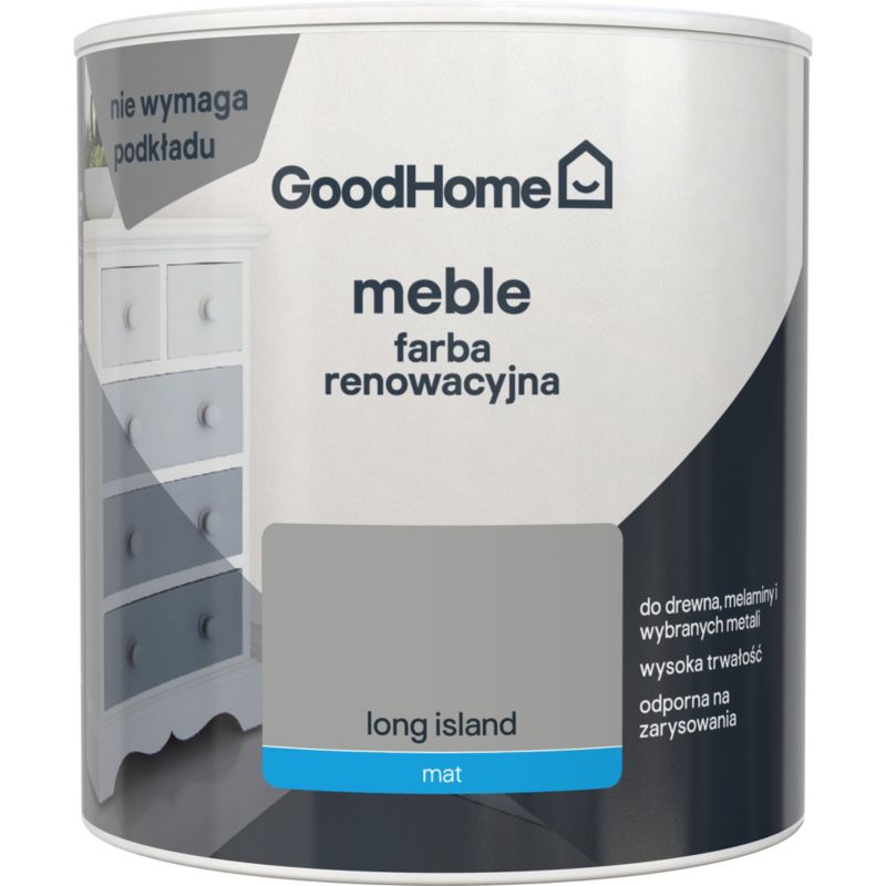 GoodHome Reno Long Island mat renoveringsmaling til møbler 0,5 l