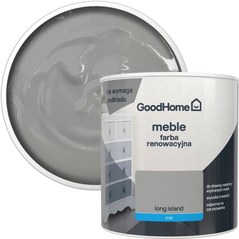 GoodHome Reno Long Island mat renoveringsmaling til møbler 0,5 l