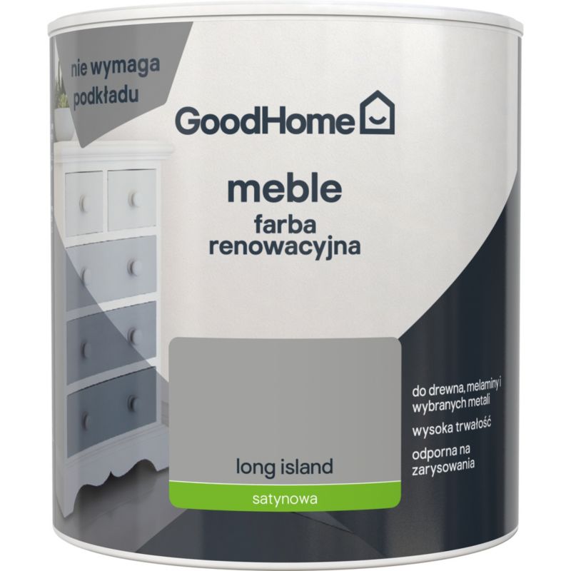 GoodHome Reno Long Island satin renoveringsmaling til møbler 0,5 l
