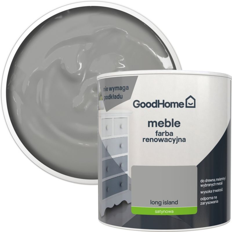 GoodHome Reno Long Island satin renoveringsmaling til møbler 0,5 l