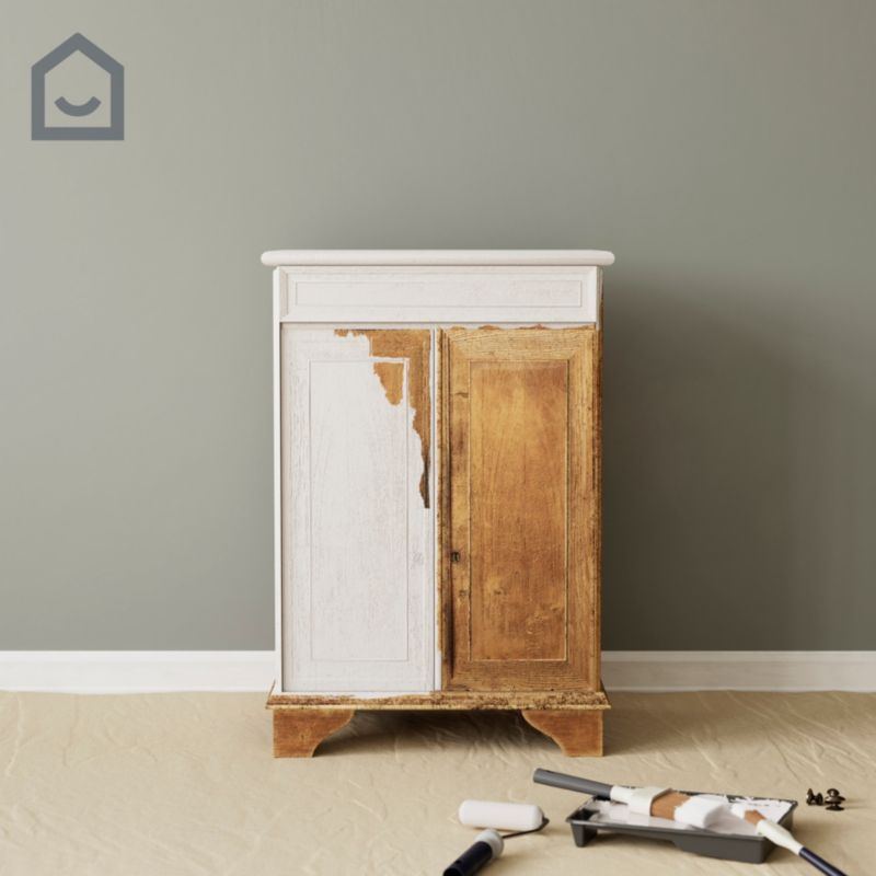 GoodHome Reno mat hvid møbelrenoveringsmaling 125 ml