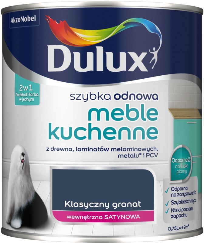 Dulux Szybka Odnowa renoveringsmaling til køkkenmøbler klassisk marineblå 0,75 l