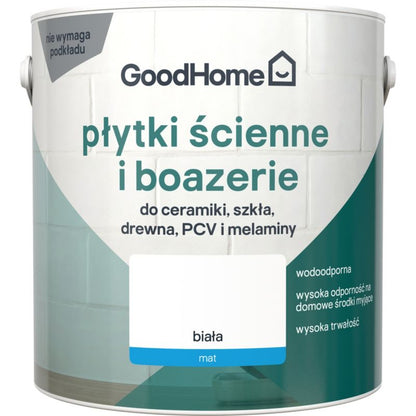 GoodHome Reno renoveringsmaling til fliser hvid mat 2 l