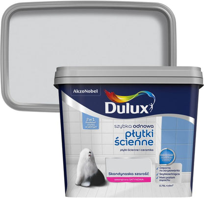 Dulux Szybka Odnowa renoveringsmaling til vægfliser skandinavisk grå 0,75 l